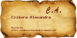 Czikora Alexandra névjegykártya