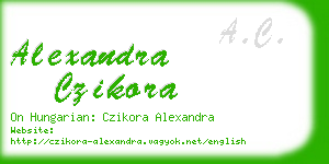 alexandra czikora business card